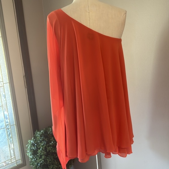 Show Me Your Mumu Zsa Zsa Papaya chiffon mini Dress swing style Orange melon S - Picture 9 of 11